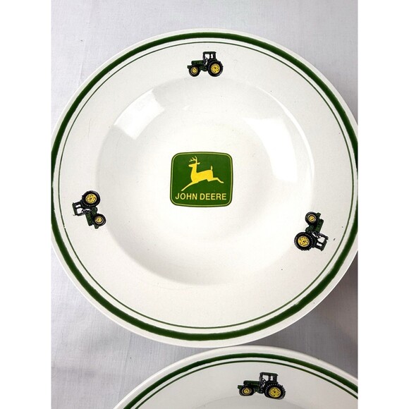 Set of 3 John Deere Tractor Soup Salad Cereal Bowl by Gibson 9” - Picture 2 of 14